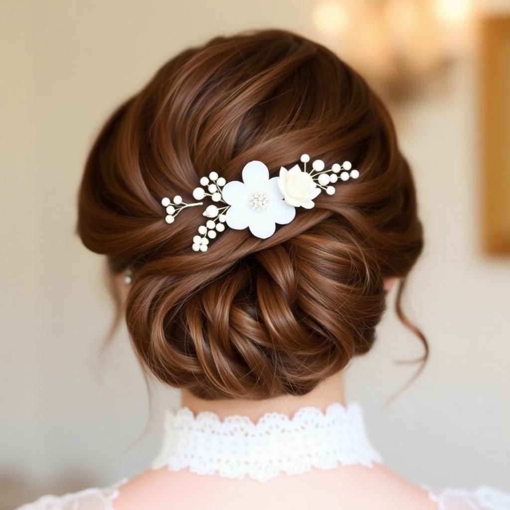 Romantic bridal updo